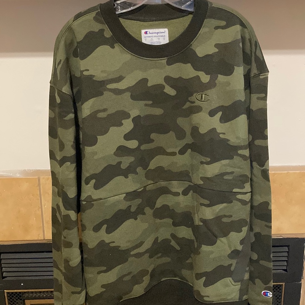 🟩🟩 Champion Men’s Crewneck Sweatshirt with Pockets (size XL) NWT